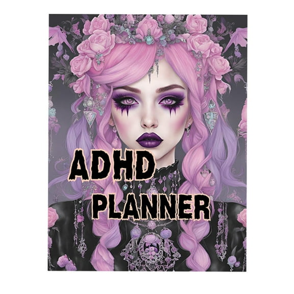 BallsFHK Goth ADHD Planner Personalized Task Management Journal For Self-Organization And Life Planning