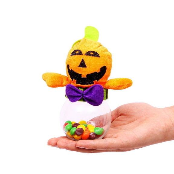 BallsFHK Halloween Candy Jar Plastic Candy Box with Cute Doll Design Candy Container Halloween Decorations for Halloween Party Decoration and Trick Treat Goodies