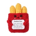 thumbnail image 1 of BallsFHK Handmade Emotional Support French Fries Gift,Funny Crochet Cute Wool Doll With Positive Card Up Gag Knitting Friends Gifts Desk Fun Home Decor, 1 of 5