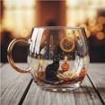 thumbnail image 1 of BallsFHK Haunted Road Halloween Mug Glass – Durable, Spooky Design for Coffee, Tea & Seasonal Sips, 1 of 6