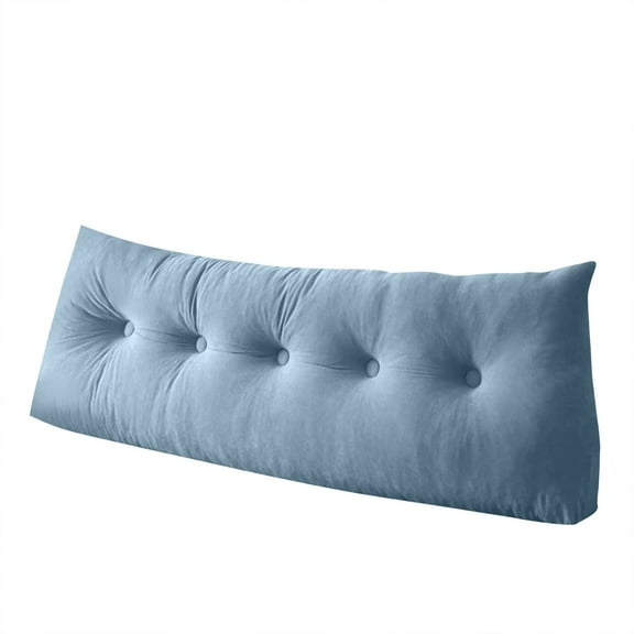 BallsFHK Headboard Pillow Gray Blue Bed Rest Reading Pillow Long Backrest Cushion, Suitable For Sitting On The Bed Backrest Positioning Support Cushion, S