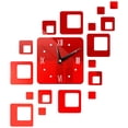 thumbnail image 1 of BallsFHK Home Clock Fashionable Square Combination Clock Wall Decoration Clock Mirror Stickers, Mirror Wall Stickers, Suitable For Living Room, Study, Bedroom, 1 of 1