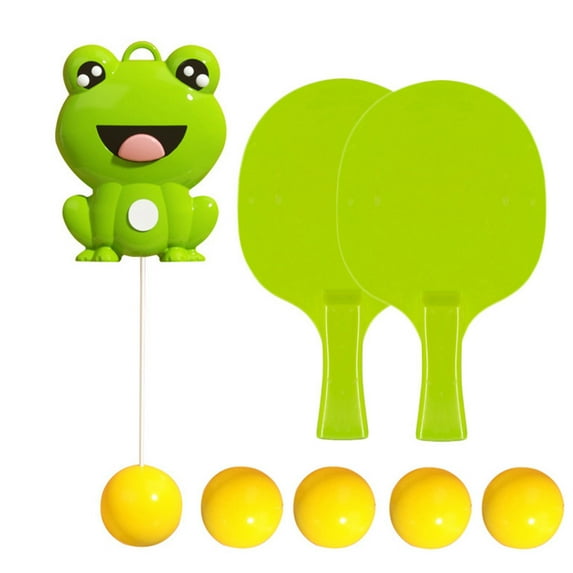 BallsFHK Indoor Hanging Table Tennis Trainer Portable Set, Portable Table Tennis Exerciser, Adjustable Hanging Table Tennis Trainer For Kids Adult, With Racket And Balls