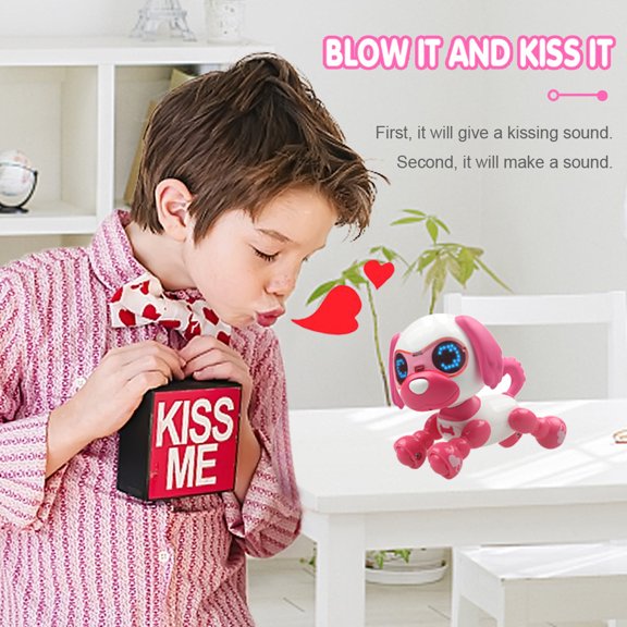 BallsFHK Interactive Smart Puppy Robotic Dog LED Eyes Sound Recording Sing Sleep Cute Toy