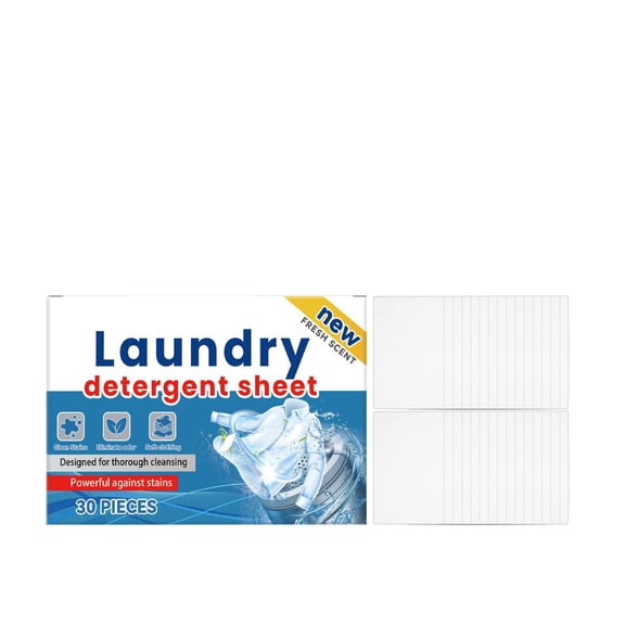 BallsFHK Laundry Strips, Travel Laundry Strips, Dissolvable Eco-friendly Laundry Sheets Cleaning Laundry Tablets Softening Laundry Tablets