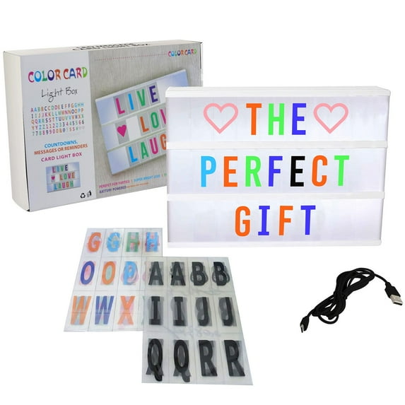 BallsFHK Light Box With Letters Led Light Box Kids Bedroom Decor Baby Shower Light Up Sign Letters Board Gifts For Boys And Children And Lovers