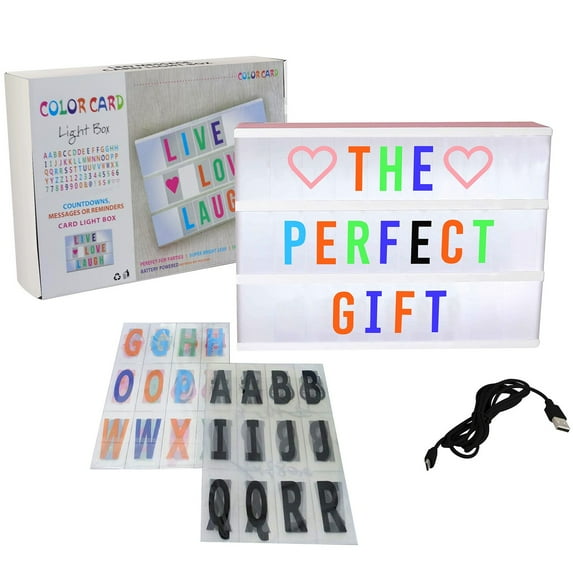 BallsFHK Light Box With Letters Led Light Box Kids Bedroom Decor Baby Shower Light Up Sign Letters Board Gifts For Boys And Children And Lovers