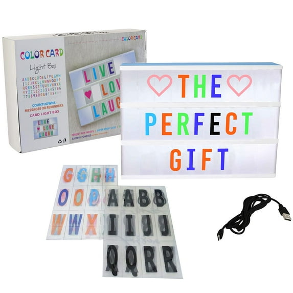 BallsFHK Light Box With Letters Led Light Box Kids Bedroom Decor Baby Shower Light Up Sign Letters Board Gifts For Boys And Children And Lovers