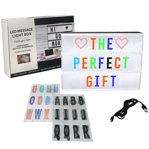 BallsFHK Light Box With Letters Led Light Box Kids Bedroom Decor Baby Shower Light Up Sign Letters Board Gifts For Boys And Children And Lovers