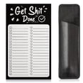 thumbnail image 1 of BallsFHK Magnetic Fridge Notepads For Grocery List, Shopping List To Do List Reminders Recipes Magnetic Back Memo Notepad With Pu Leather Pen Holder, 1 of 4