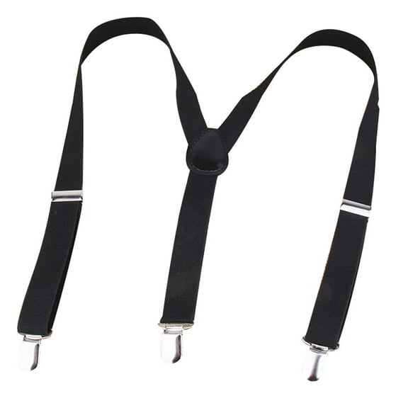 BallsFHK Mens Braces Suspenders Black 23mm Y Back Heavy Duty Biker Snowboard Trousers