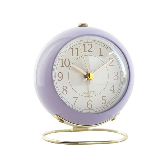 BallsFHK Metal Alarm Clock Creative Silent Children's Electronic Alarm Clock Simples Living Room Bedroom Student Night Light Timing Clock