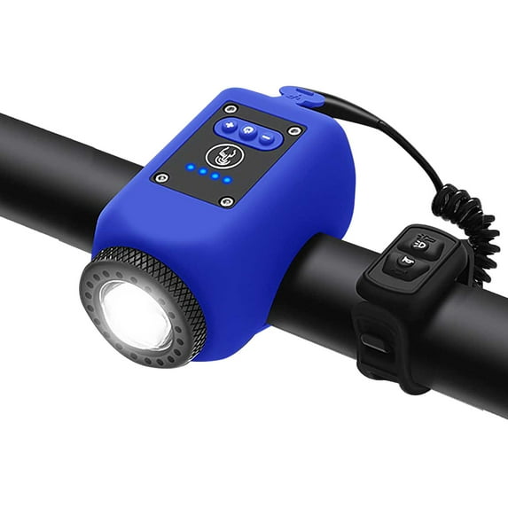BallsFHK Mountain Bike Electronic Horn Bell, 2024 Upgraded Electric Night Cycling Flashlight Accessories, USB Rechargeable Bicycle Speaker, Ipx5 Waterproof, With 110db L