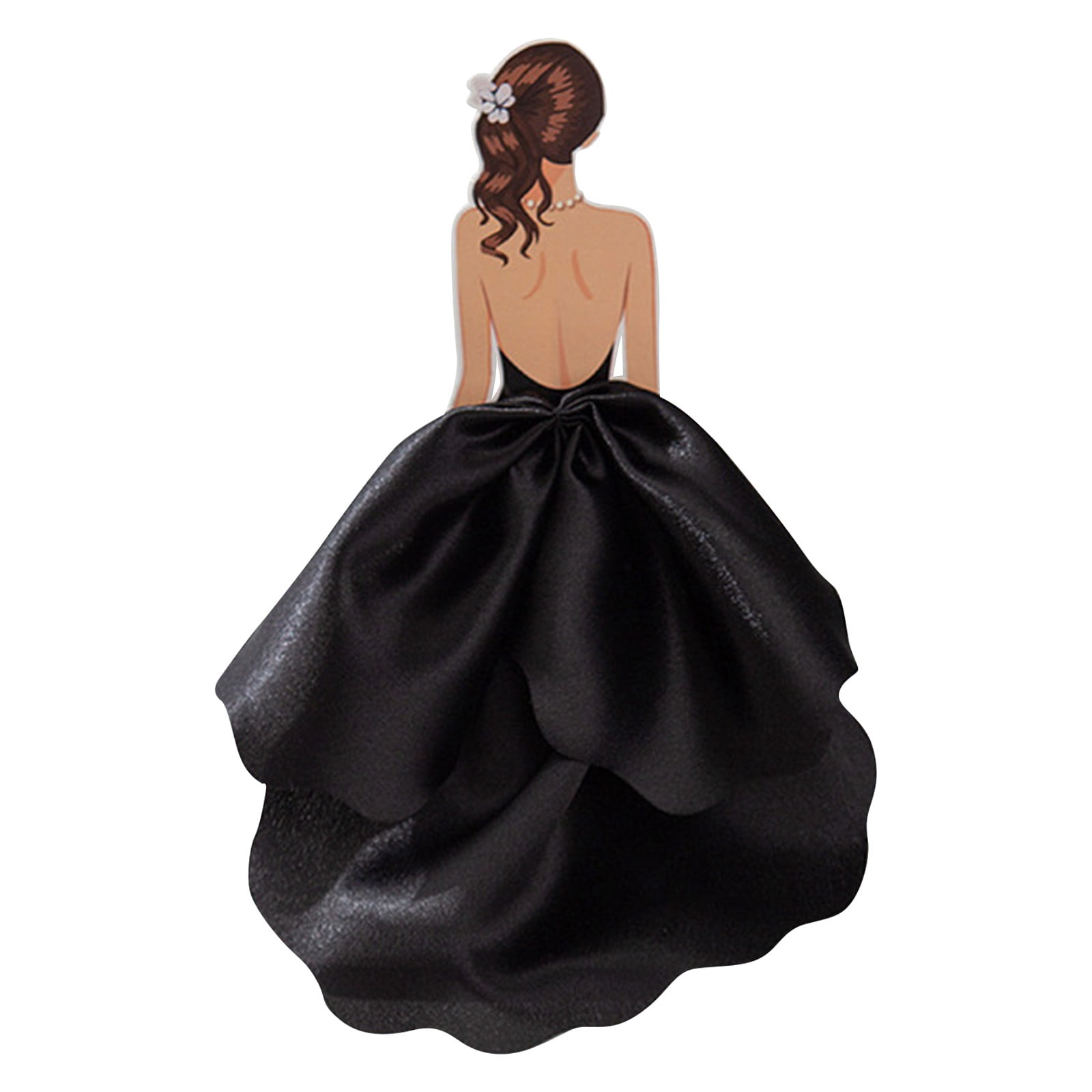 BallsFHK New Wedding Dress Cupcake Topper Back Silk Skirt Cake Topper Girl  Lady Birthday Cake Decorations Party Cake Party Supplies - Walmart.com