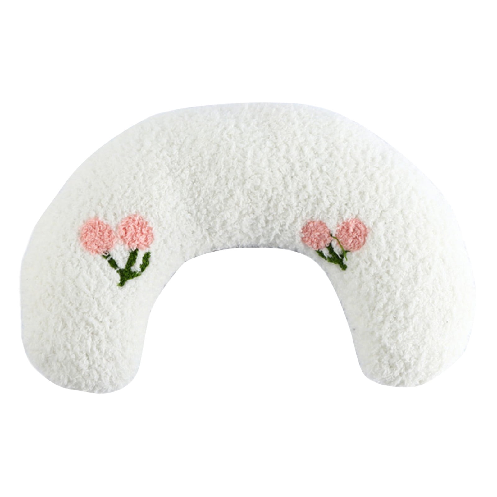 BallsFHK Pillow for Cats, Ultra Soft Fluffy Pet Calming Toy Half Donut