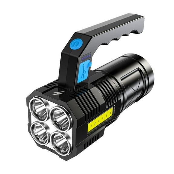 BallsFHK Portable LED Torch Zoom Torch Built-in Battery Camping Powerful Outdoor Torch
