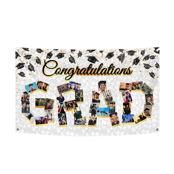 BallsFHK School Graduation Season Banner Indoor Scene Decoration Flag Graduation Decoration Hanging Flag 72×44IN