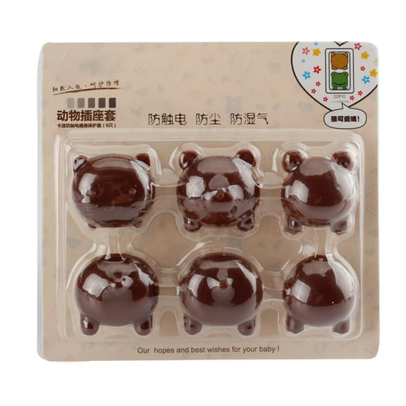 BallsFHK Socket Lock Socket Protective Cover to Prevent Electric Safety 6PCS