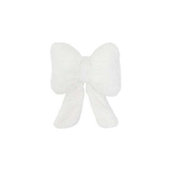 BallsFHK Soft Furry Bow Throw Pillows Cute Bowknot Plush Pillow Home Decor Stuffed Bow Lumbar Pillow For Bed Couch Living Room Decor