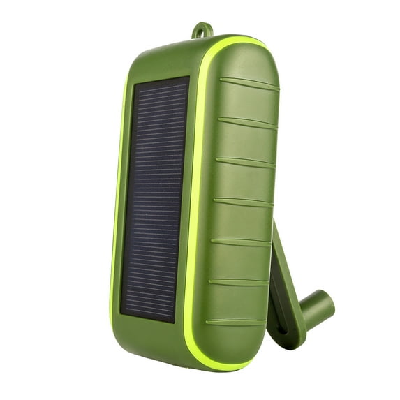 BallsFHK Solar Charger Hand-Crank Portable, 8000 MAh Solar Power Charger, 3 Power Modes