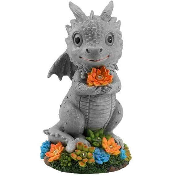 BallsFHK Solar Garden Outdoor Statues Turtle with Succulent and LED Lights - Lawn Decor Tortoise Statue for Patio, Balcony, Yard Ornament - Unique Housewarming Gifts