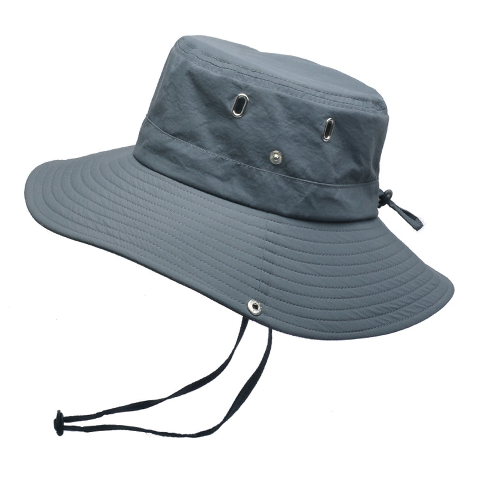 Ballsfhk Sun Hat for Men Solid Colour Breathable Wide Brim Bucket Hat Sun Hat for Fishing Hiking Garden Safari Beach, Men's, Size: One size, Blue