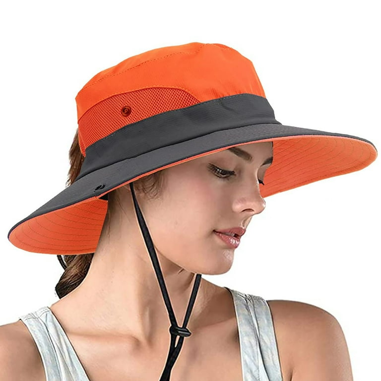 BallsFHK Sun Hat for Women UPF 50 + Wide Brim Sun Hat for Summer Fishing  Hiking Camping Garden Farming Outdoor Exercise 