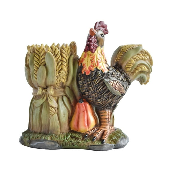 BallsFHK Thanksgiving decorations, harvest Festival decorations, scarecrow, turkey, pumpkin, resin crafts, home figurines