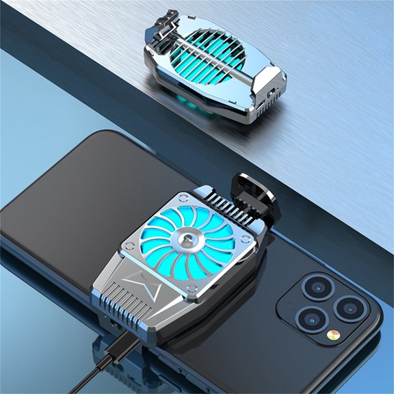 BallsFHK Universal Mobile Phone Fan Radiator Hurri-cane Game Cooler Cell Phone Cool Heat Sink For IPhone/For