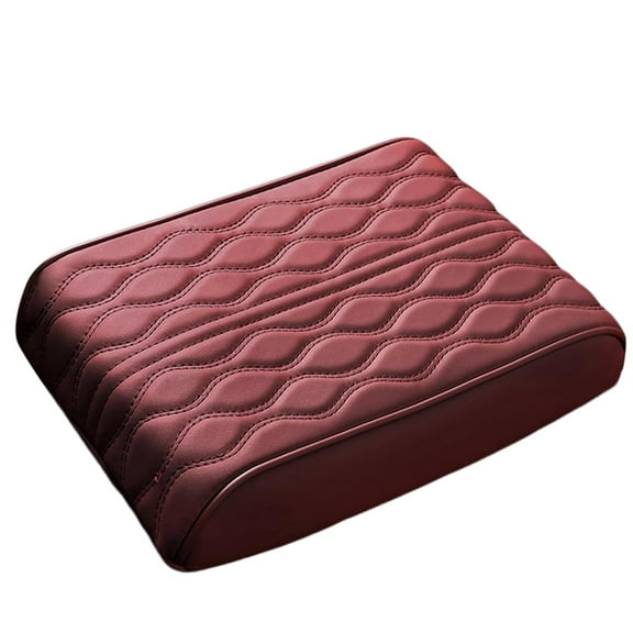 BallsFHK Upgraded Universal Style Memory Cotton Car Armrest Box Pad, Leather Car Armrest Cushion Center Console Cover Pad, Universal Vehicle Seat Box Cushion