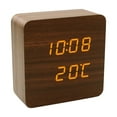 thumbnail image 1 of BallsFHK Voice Controlled LED Digital Alarm Clock Multi-function Electronic Desk Clock Radio Wave Atomic Clock, 1 of 2