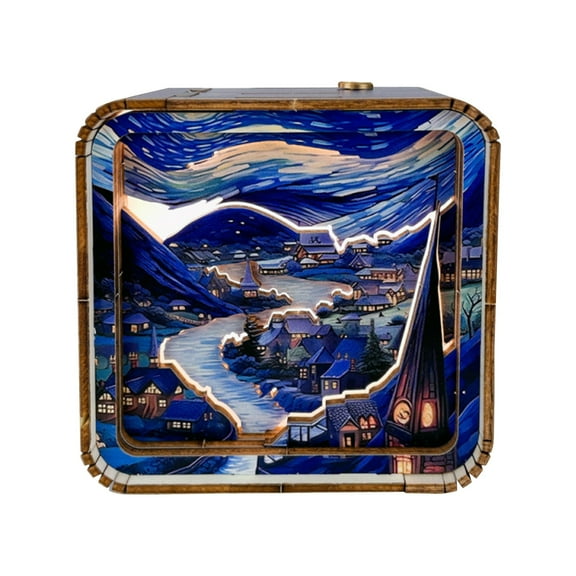 BallsFHK Wooden Puzzles 3D Nightlight (Dinosaur World) DIY Crafts For Adults 3D Wooden Puzzles Night Light For Family And Friends