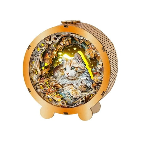 BallsFHK Wooden Puzzles 3D Nightlight (Dinosaur World) DIY Crafts For Adults 3D Wooden Puzzles Night Light For Family And Friends