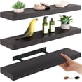 thumbnail image 1 of Ballucci 24" Floating Shelves for Wall, 3-Pack with Invisible Brackets, 6" Deep, Black, 1 of 7