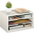 thumbnail image 1 of Ballucci 3-Tier Stackable Paper Organizer, Office Desk Organizer, Document Holder, White, 1 of 8