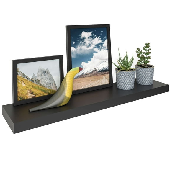 Ballucci 36" Floating Shelf, Wall Ledge with Invisible Bracket, 8" Deep, Black