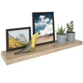 thumbnail image 1 of Ballucci 36" Floating Shelf, Wall Ledge with Invisible Bracket, 8" Deep, Oak Finish, 1 of 9