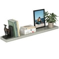 thumbnail image 1 of Ballucci 48" Floating Shelf, Wood Wall Mount Shelf with Invisible Bracket, 8" Deep, Gray Oak, 1 of 8