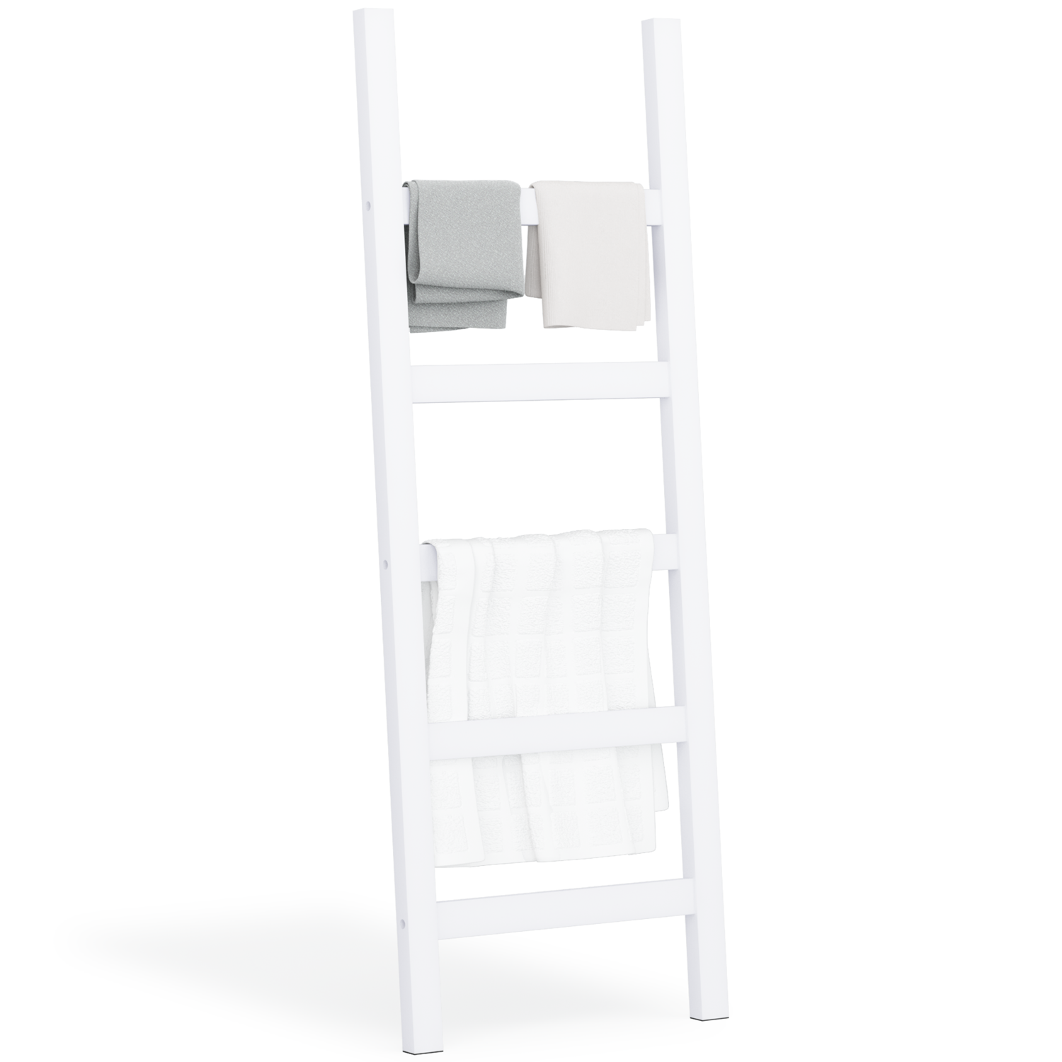 Blanket Ladder with Towel Rack for Bathroom Laundry Room Blanket Ladder ...