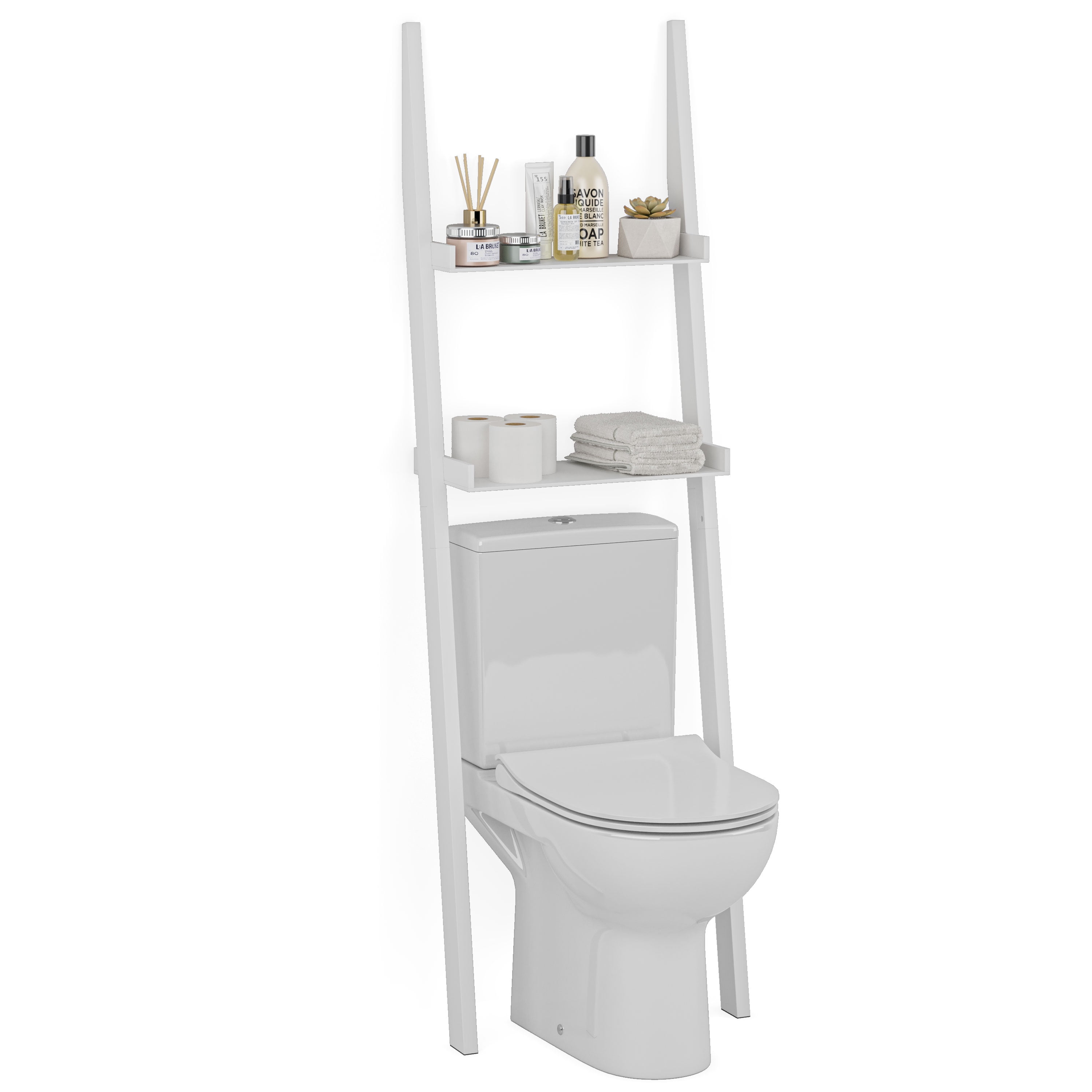 Ballucci Over the Toilet 2-Tier Bathroom Organizer with Shelves, Bath ...