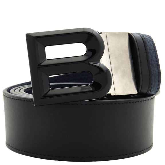 Bally B-Logo Buckle Reversible Leather Belt, Size 110 cm