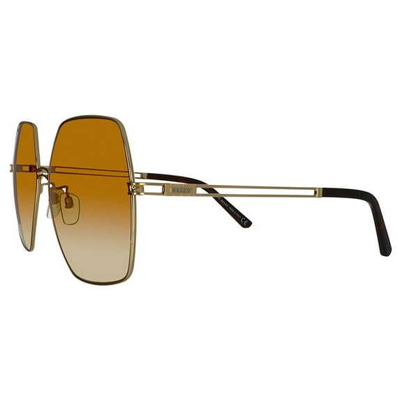 Bally BY0015/H-28F Women's Rose-Gold Tone Sunglasses Brown Gradient Lens