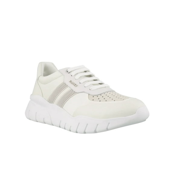 Bally Bison 6230656 Men's White Lamb Leather Sneakers MSRP $470 (7)