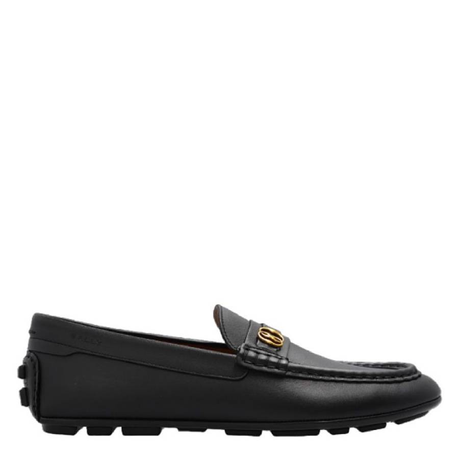 Bally Men Size 7 US Loafers BALLY Black Brian Leather Loafers Dress Shoe Mens Size 7 1/2  main image 4