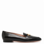 Bally Female Obrien Goat Grained Loafers Black Sizes IT 34-50 2/3