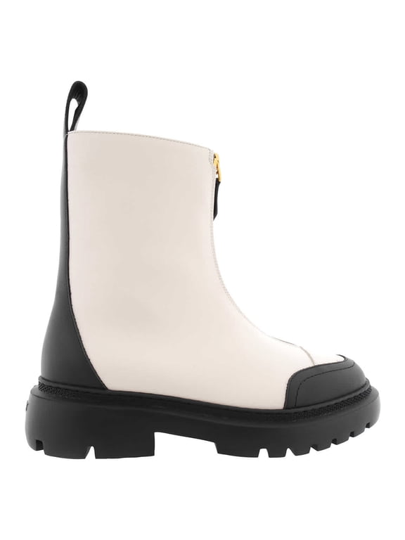 Giuli Leather Zipped Ankle Boots, Brand Size 37 ( US Size 6.5 )