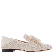 Bally Janelle Interlaced Leather Loafers, Brand Size 35  US Size 4.5
