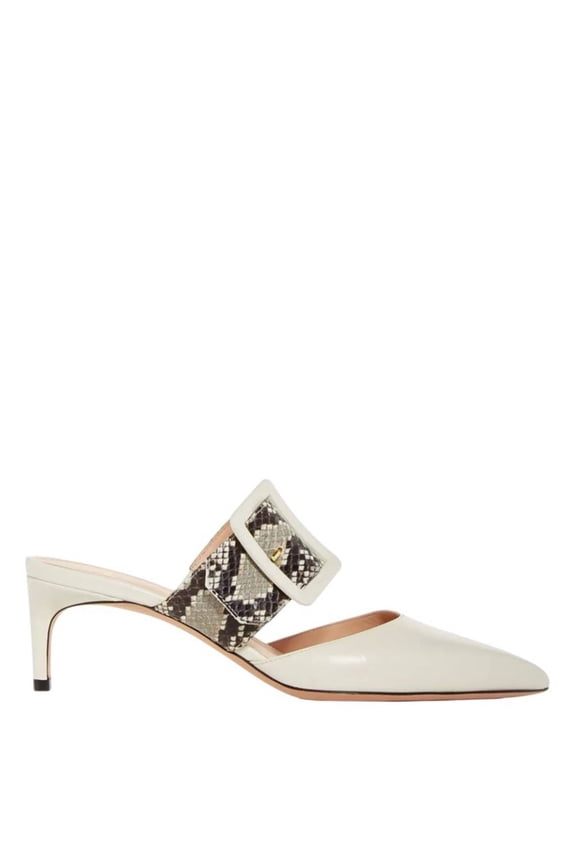 Jemina 55 Buckle Pointed Toe Mules, Brand Size 40 ( US Size 9.5 )