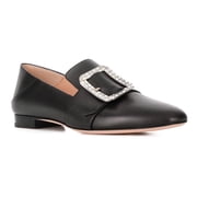 Bally Ladies Janelle Black Leather Loafers, Brand Size 35.5 US Size 5