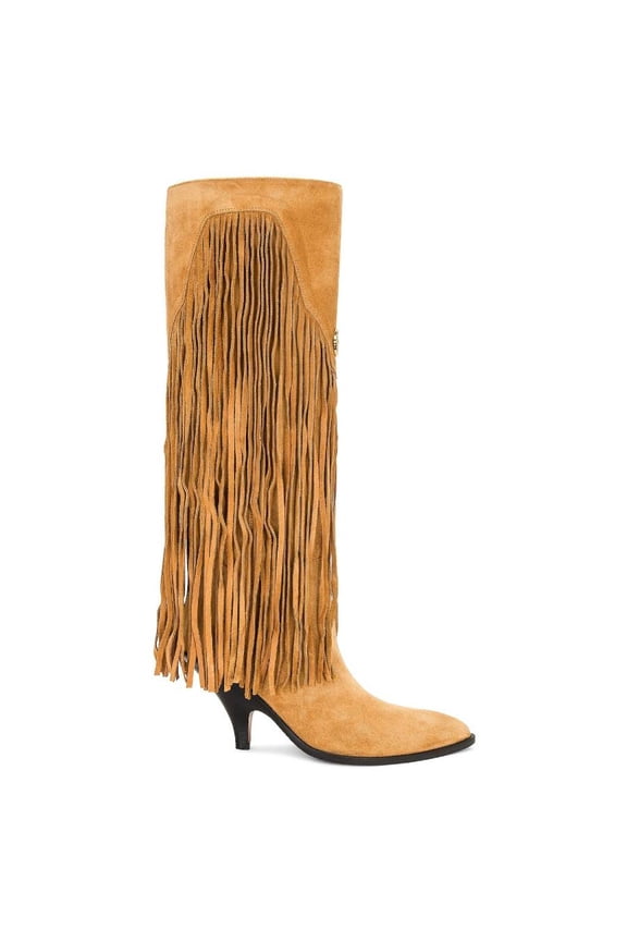 Laredo Suede Fringe Long Boots, Brand Size 36 ( US Size 5.5 )